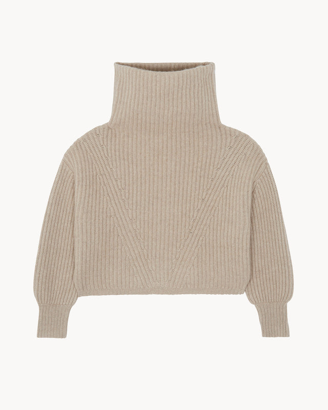 Pull Yumi beige chiné - Image principale