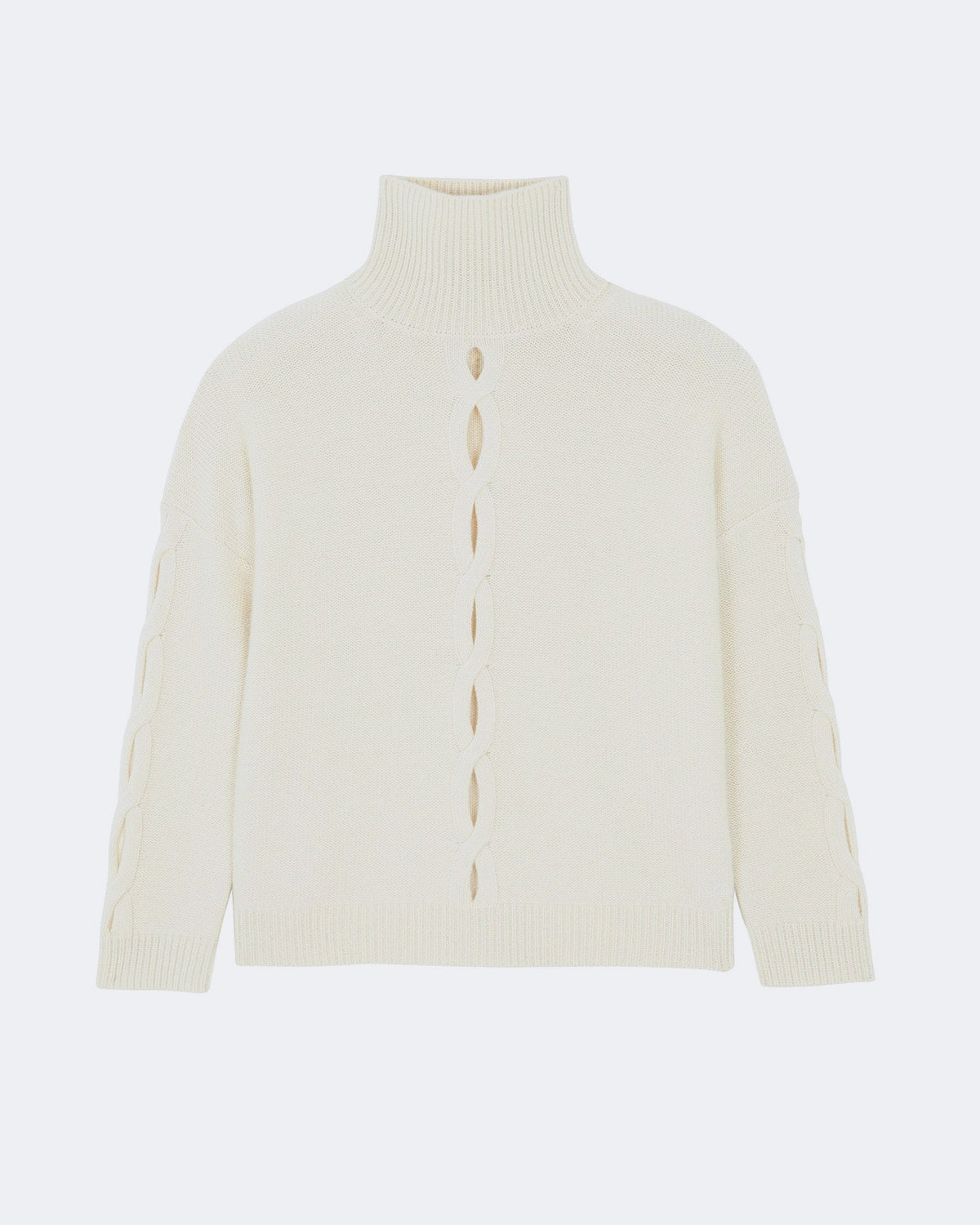 Pull en cachemire blanc pour femme - Kujten packshot