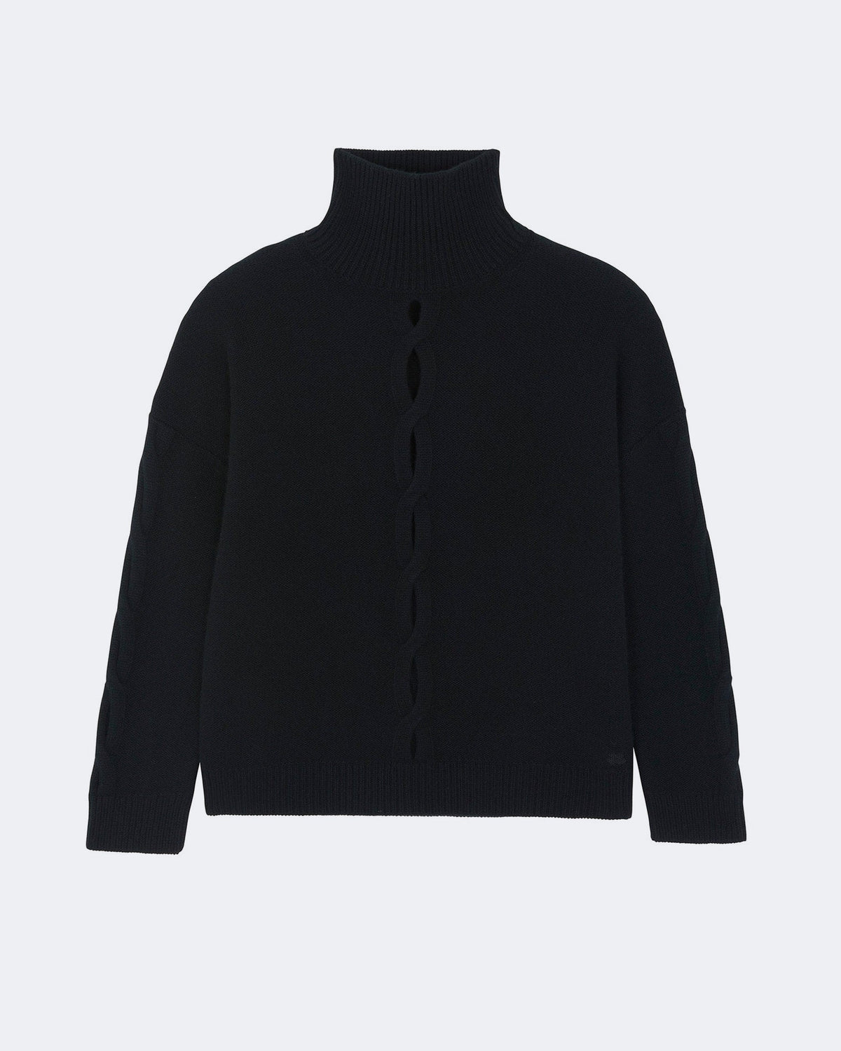 Pull en cachemire noir pour femme - Kujten packshot