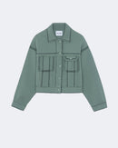 Veste en cachemire kaki pour femme - Kujten packshot