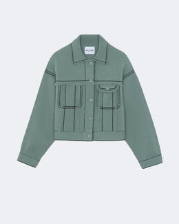 Veste en cachemire kaki pour femme - Kujten packshot
