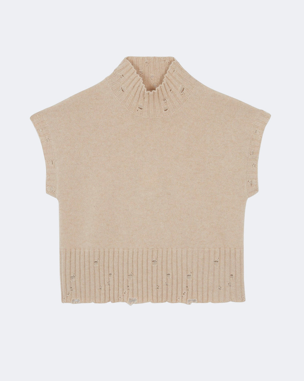 Pull en cachemire beige pour femme - Kujten packshot