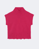 Pull en cachemire rose pour femme - Kujten packshot