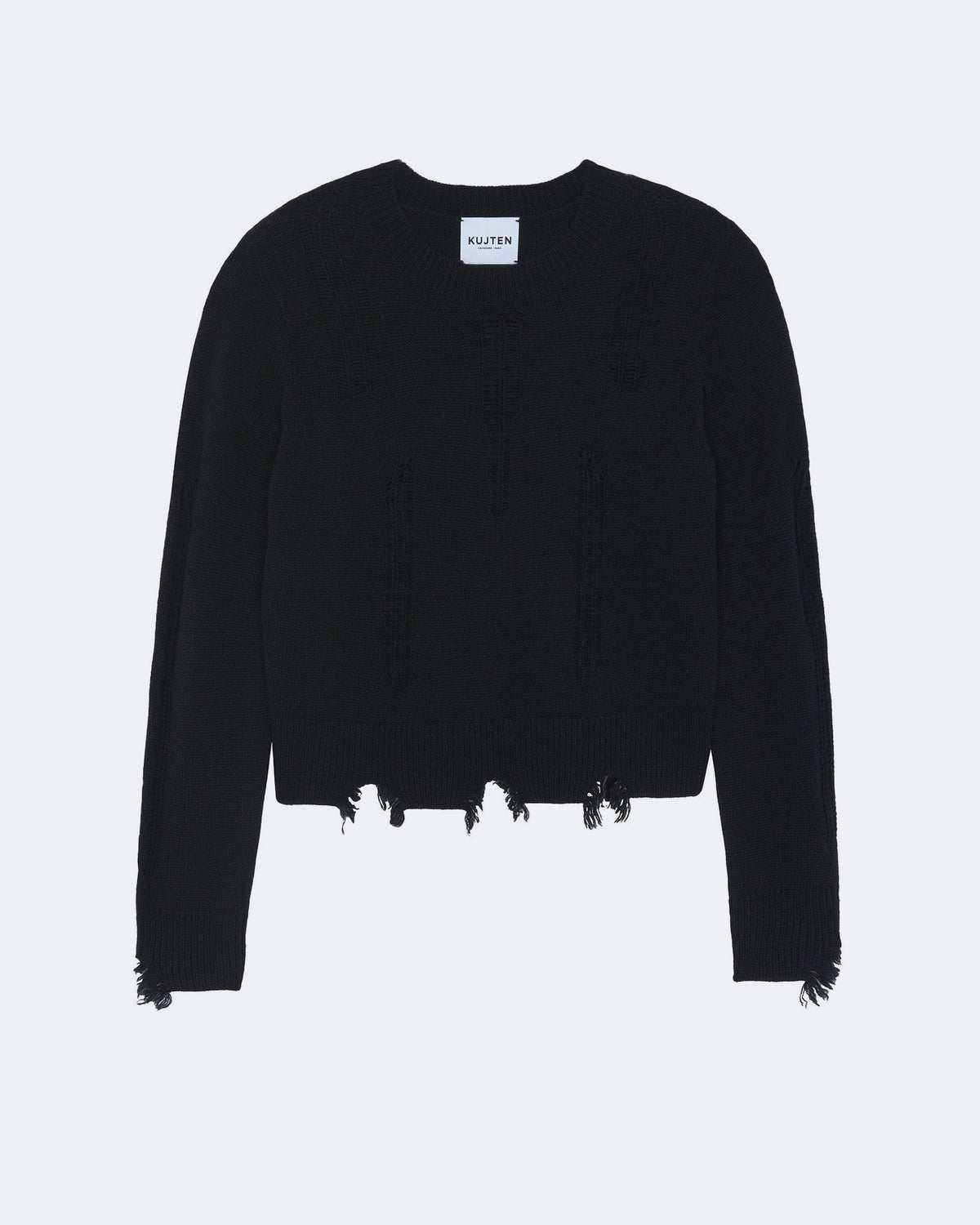 Pull en cachemire noir pour femme - Kujten packshot