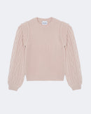 Pull en cachemire rose pour femme - Kujten packshot