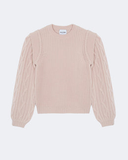 Pull en cachemire rose pour femme - Kujten packshot