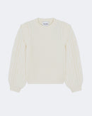 Pull en cachemire blanc pour femme - Kujten packshot