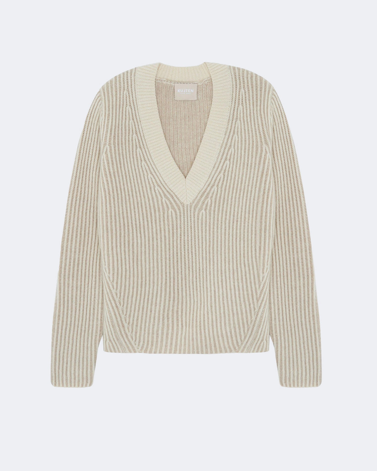 Pull en cachemire beige pour femme - Kujten packshot