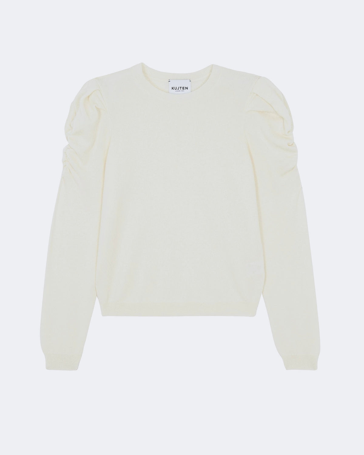 Pull en cachemire blanc pour femme - Kujten packshot