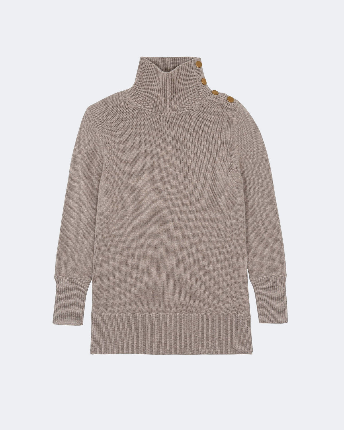 Pull en cachemire marron pour femme - Kujten packshot
