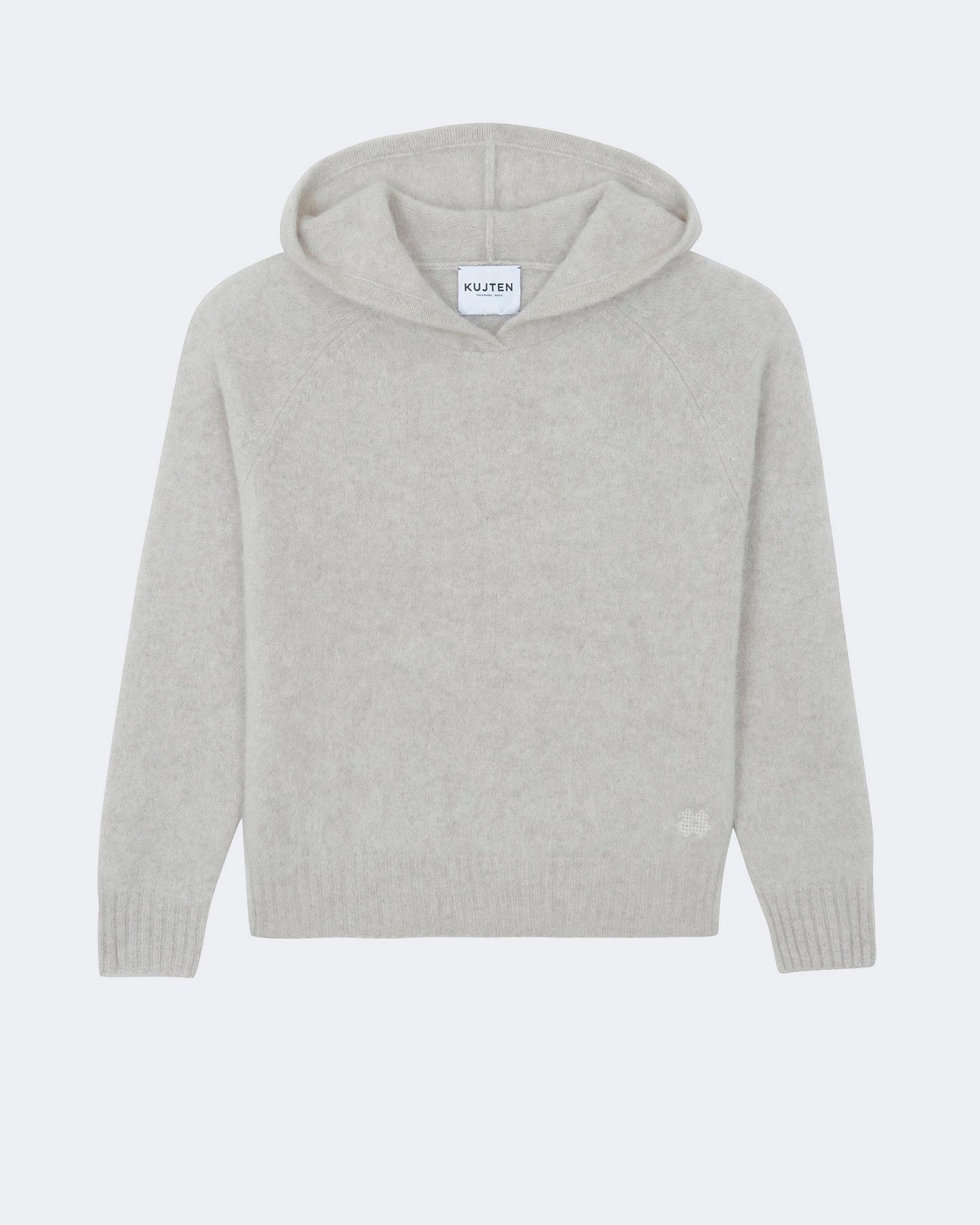 Pull en cachemire blanc et beige pour femme - Kujten packshot