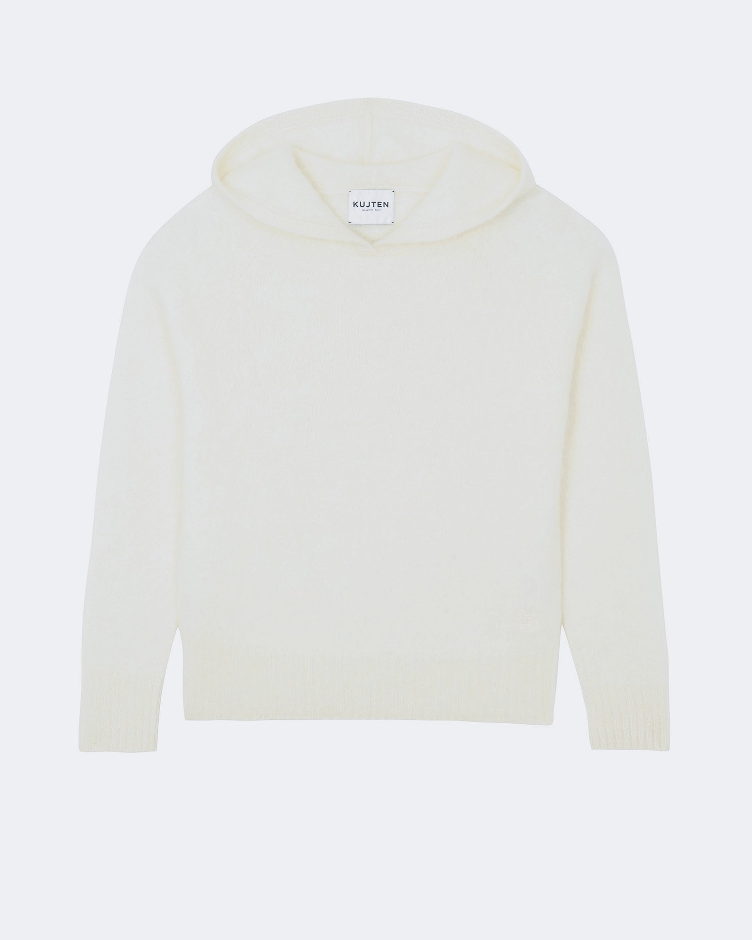 Pull en cachemire blanc pour femme - Kujten packshot