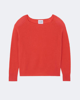 Pull en cachemire orange, rose et rouge pour femme - Kujten packshot