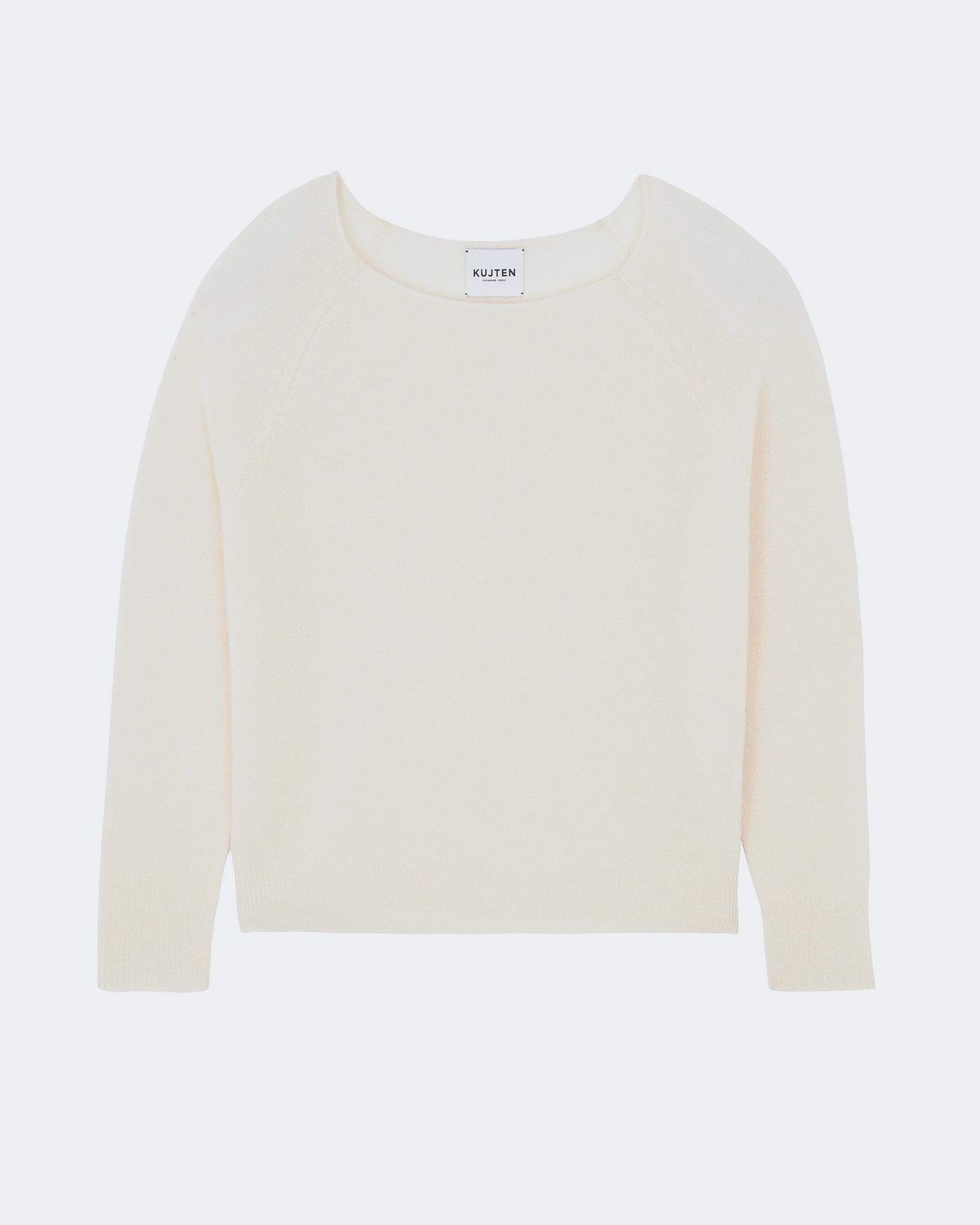 Pull en cachemire blanc pour femme - Kujten packshot