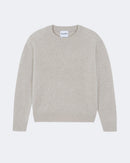 Pull en cachemire blanc et beige pour femme - Kujten packshot