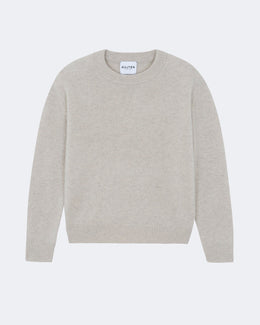 Pull en cachemire blanc et beige pour femme - Kujten packshot
