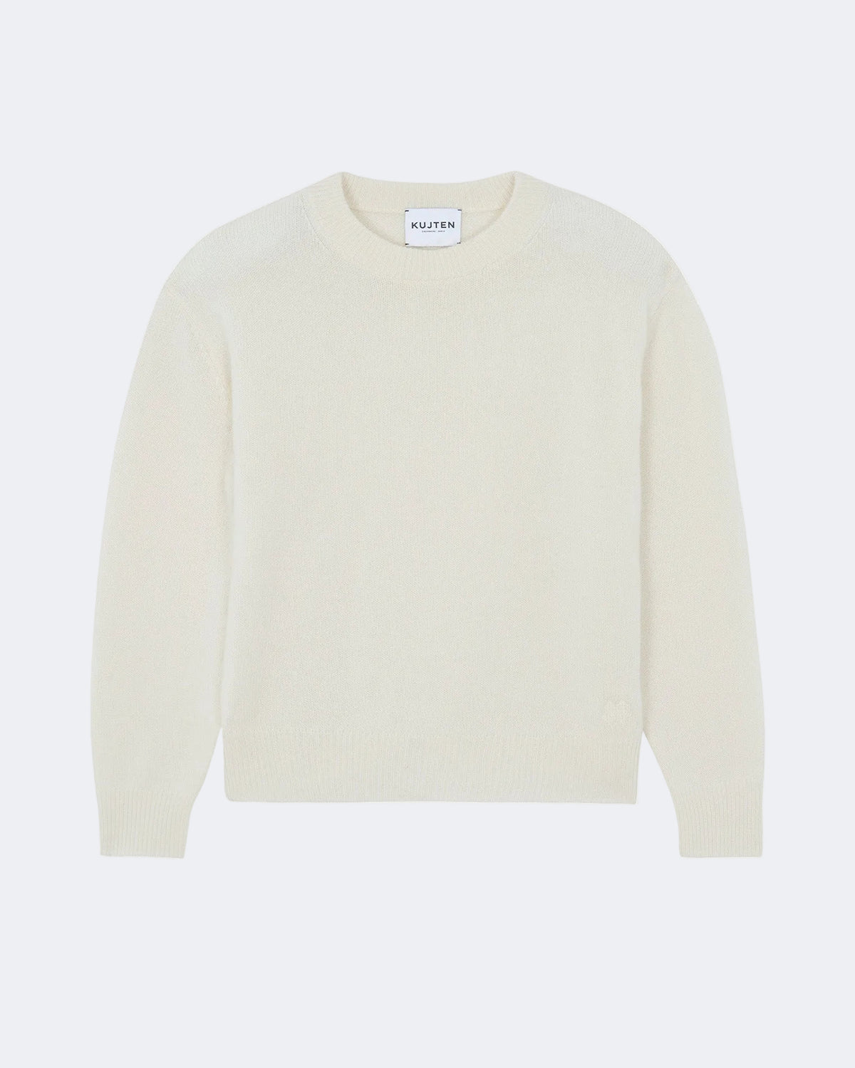 Pull en cachemire blanc pour femme - Kujten packshot
