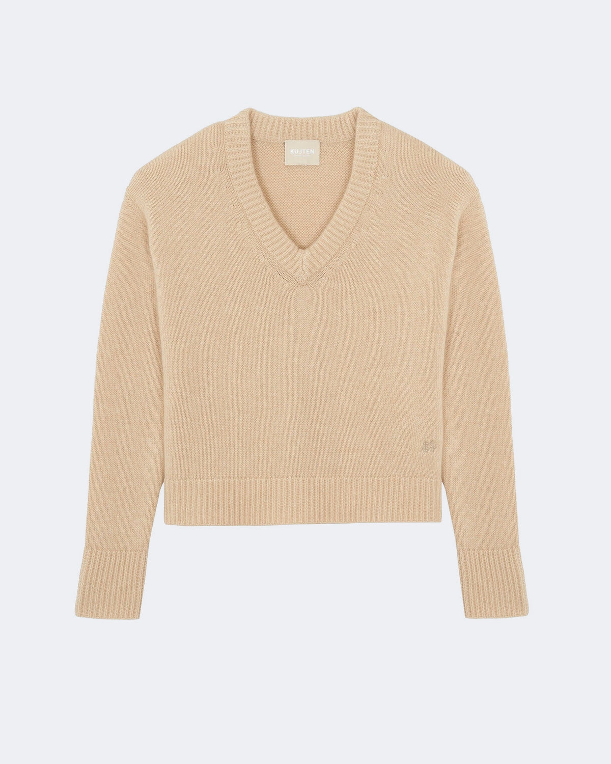 Pull en cachemire beige pour femme - Kujten packshot