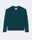 Pull en cachemire vert pour femme - Kujten packshot