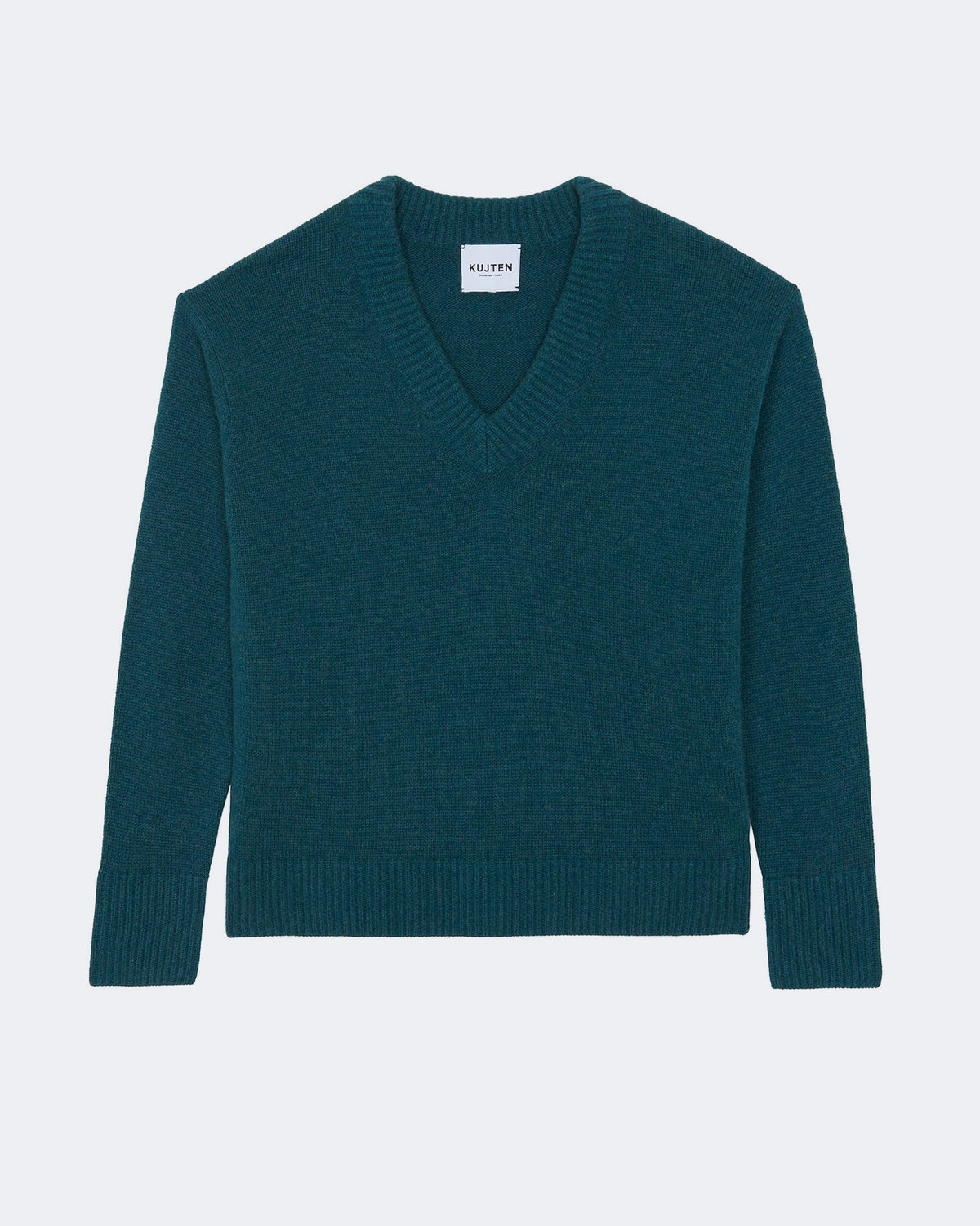 Pull en cachemire vert pour femme - Kujten packshot