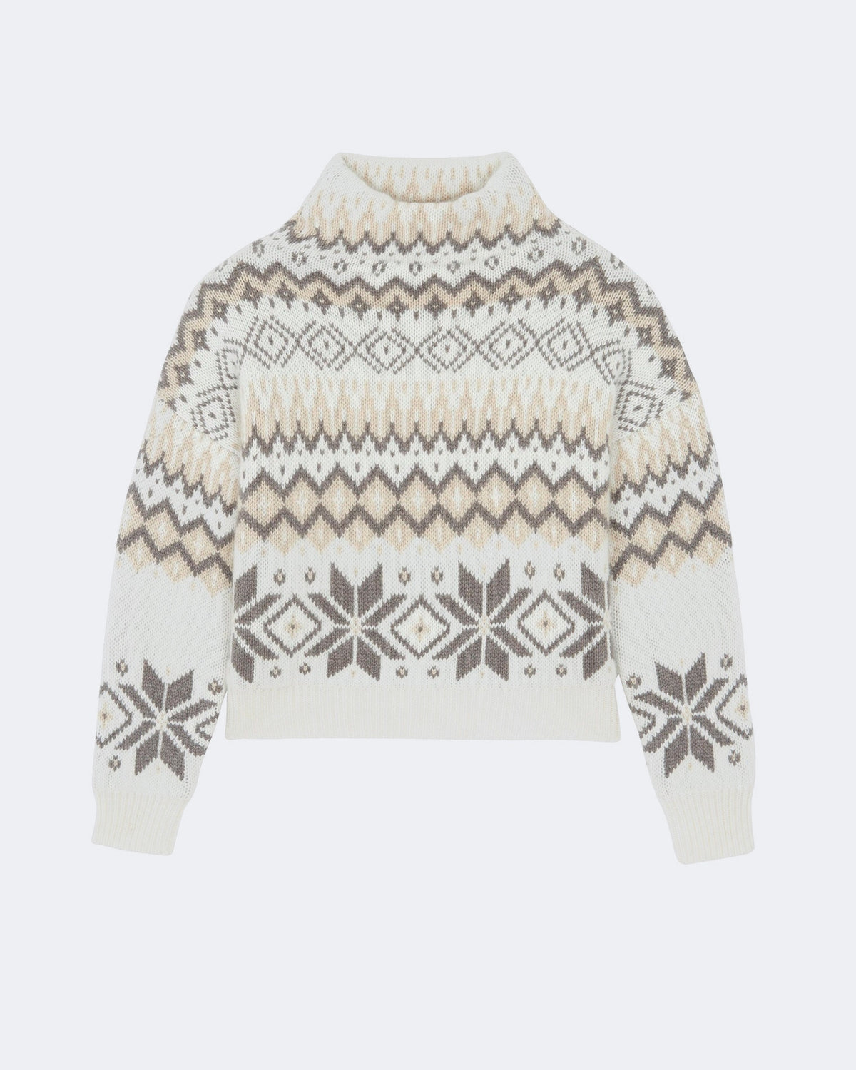 Pull en cachemire blanc pour femme - Kujten packshot
