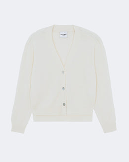Gilet en cachemire blanc pour femme - Kujten packshot