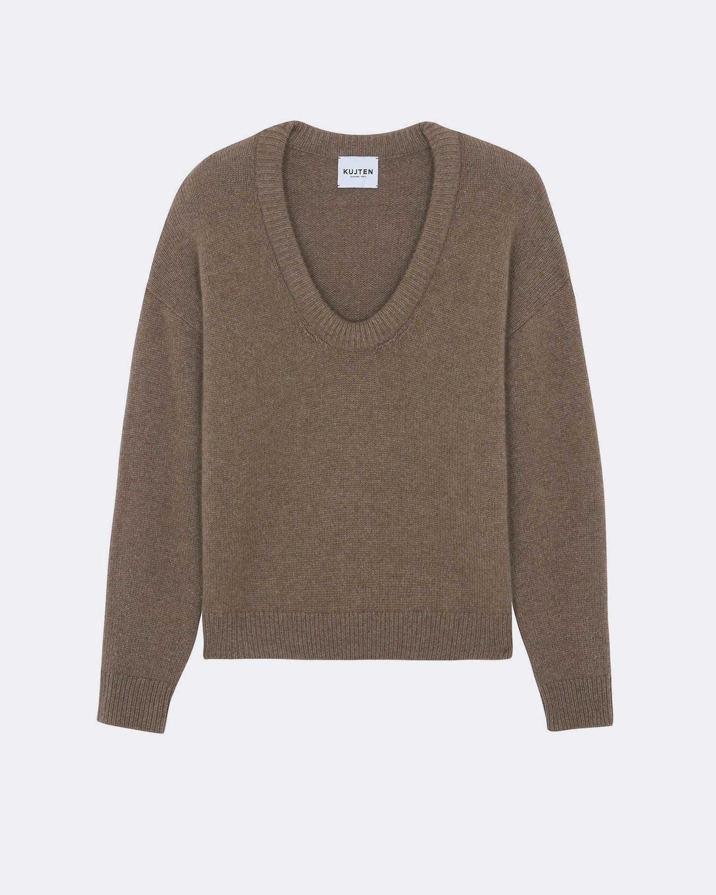 Pull en cachemire beige pour femme - Kujten packshot