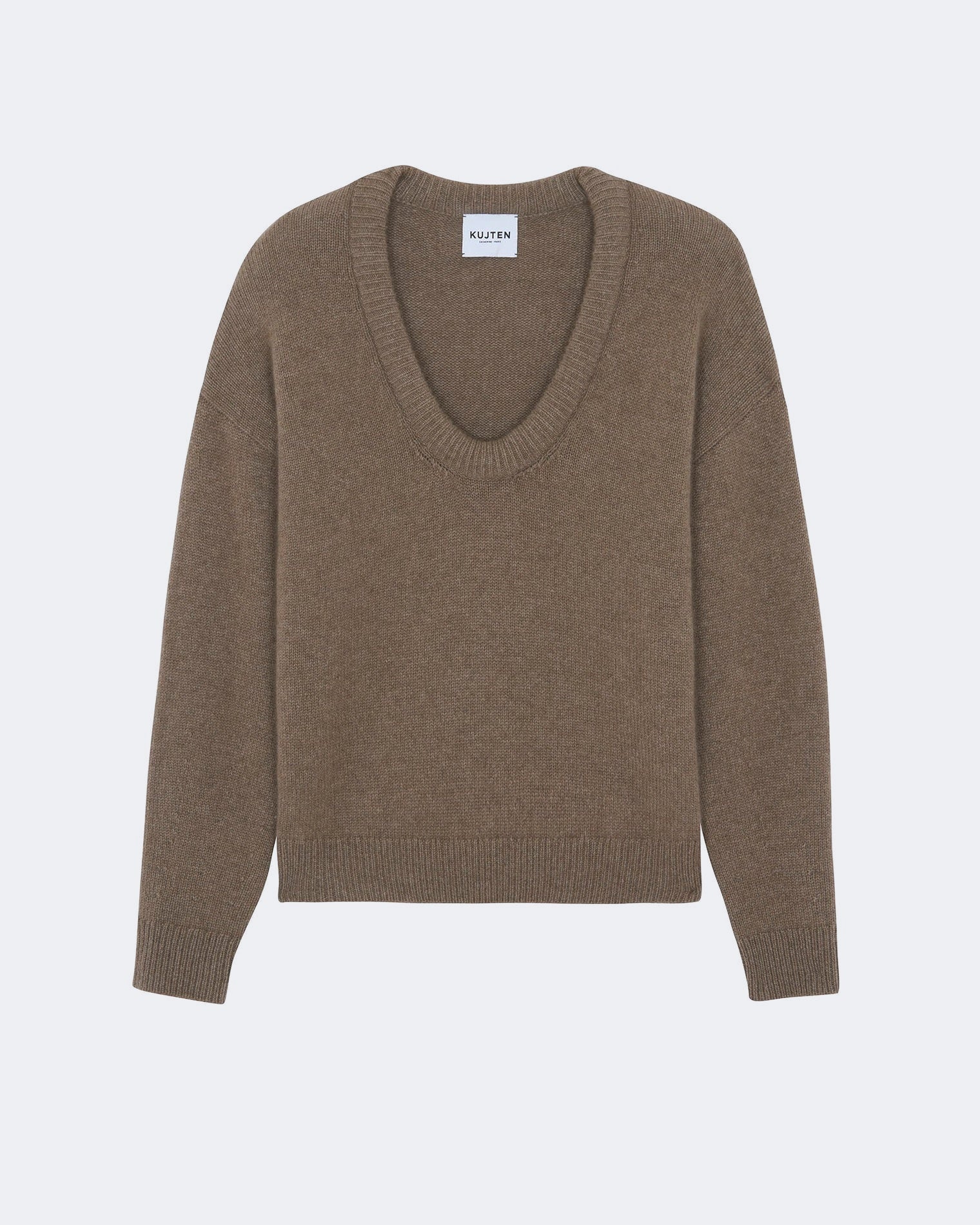 Pull en cachemire beige pour femme - Kujten packshot