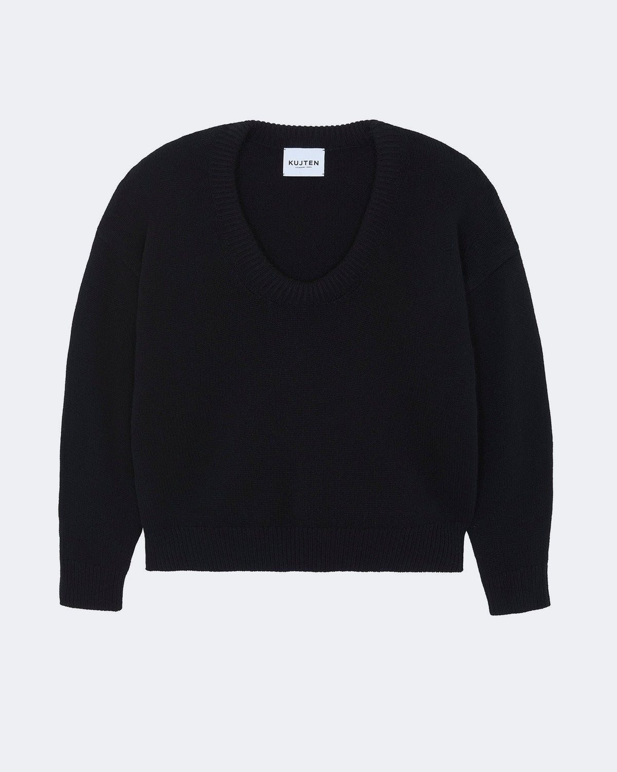 Pull en cachemire noir pour femme - Kujten packshot