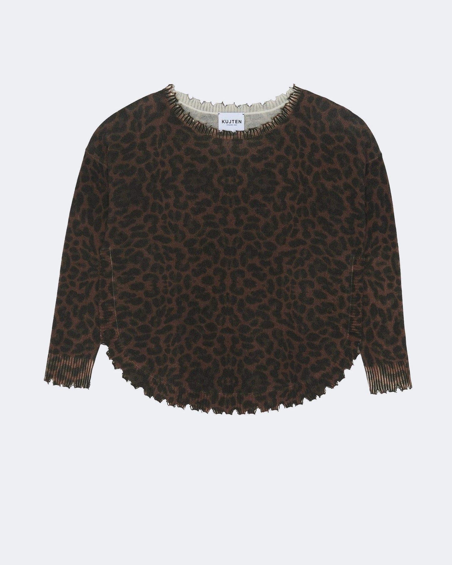 Pull en cachemire marron pour femme - Kujten packshot