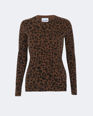 Pull en cachemire marron pour femme - Kujten packshot