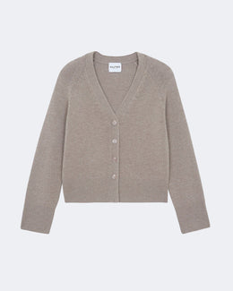 Gilet en cachemire marron pour femme - Kujten packshot