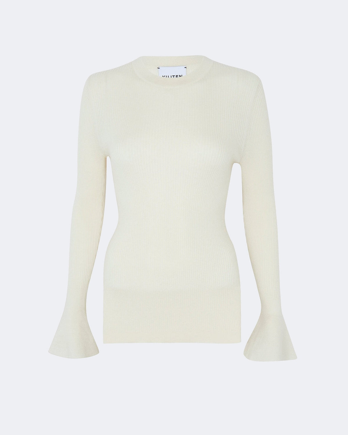 Pull en cachemire blanc pour femme - Kujten packshot