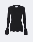 Pull en cachemire noir pour femme - Kujten packshot