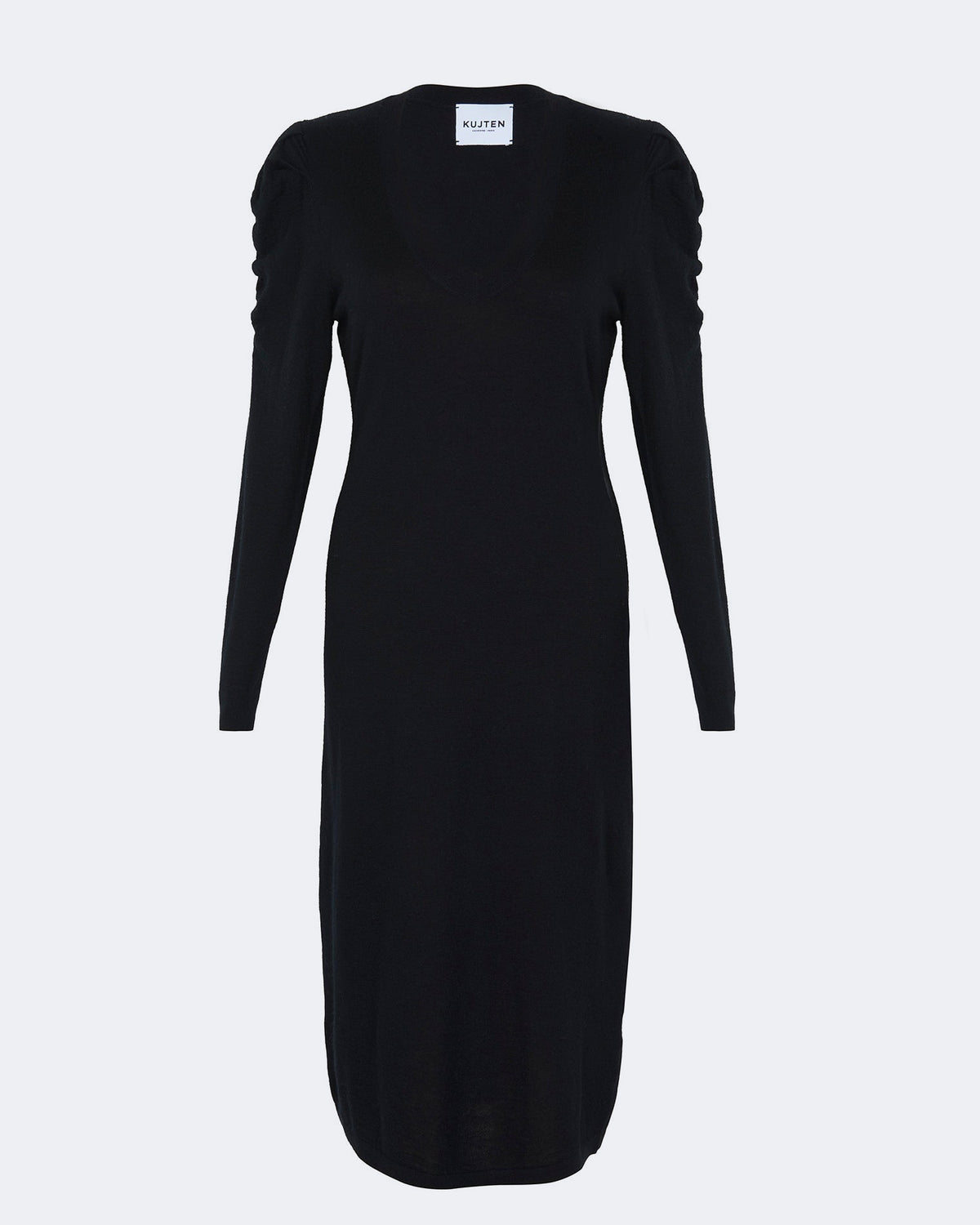 Robe en cachemire noir pour femme - Kujten packshot