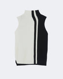 Pull en cachemire blanc et noir pour femme - Kujten packshot