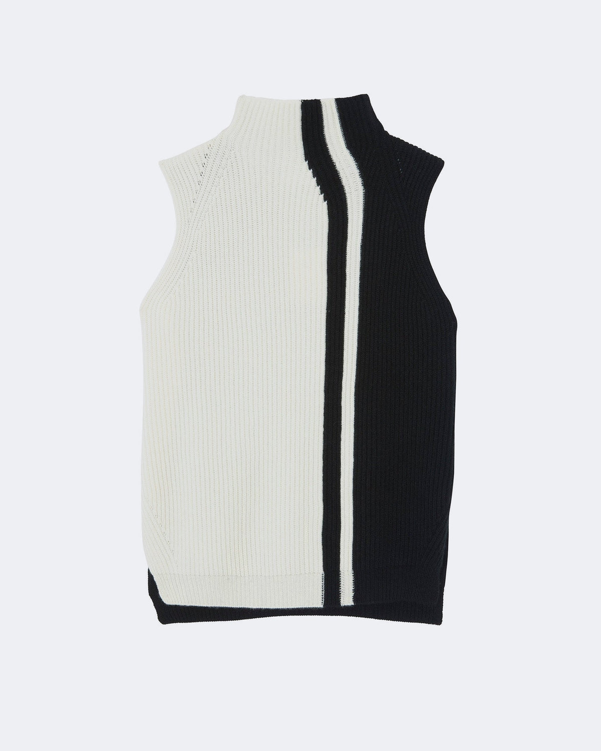 Pull en cachemire blanc et noir pour femme - Kujten packshot