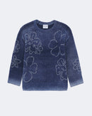 Pull en cachemire bleu pour femme - Kujten packshot