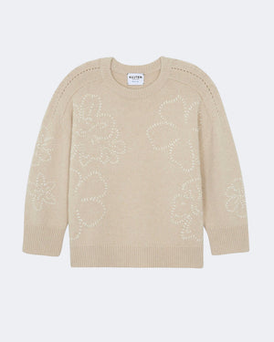 Pull en cachemire beige pour femme - Kujten packshot