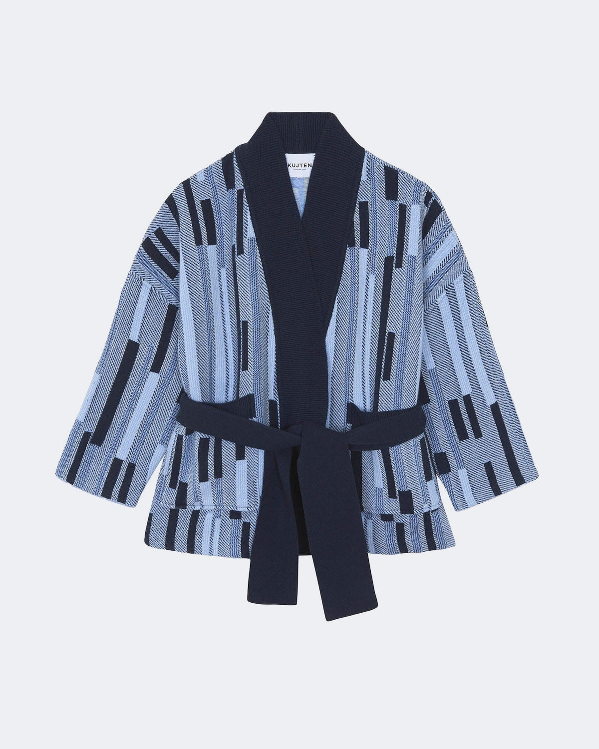 Veste en cachemire bleu pour femme - Kujten packshot