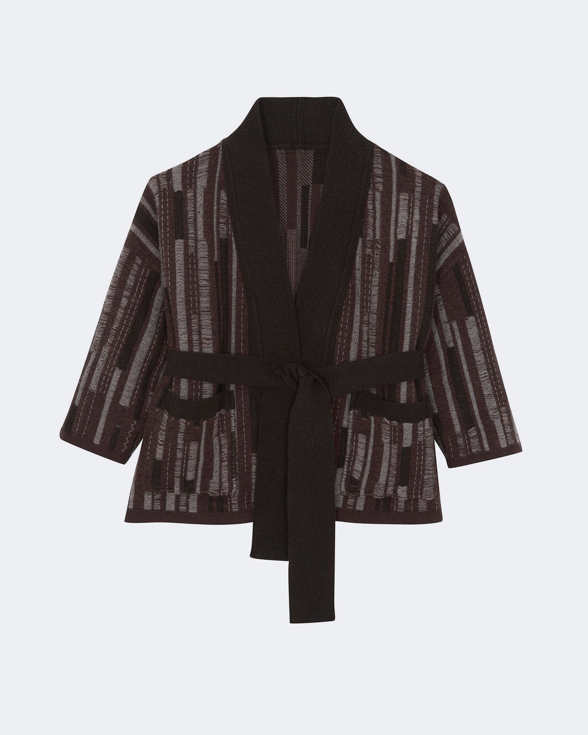 Veste en cachemire marron pour femme - Kujten packshot