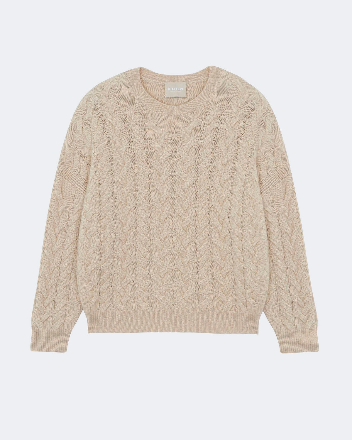 Pull en cachemire beige pour femme - Kujten packshot