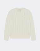 Pull en cachemire blanc pour femme - Kujten packshot