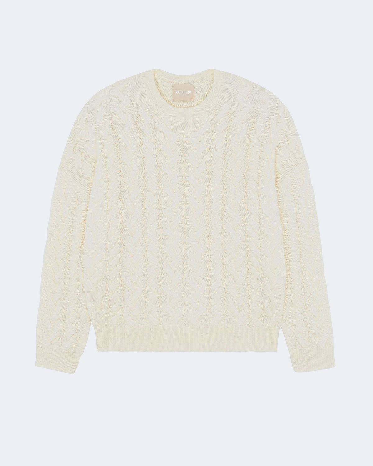 Pull en cachemire blanc pour femme - Kujten packshot