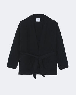 Veste en cachemire noir pour femme - Kujten packshot
