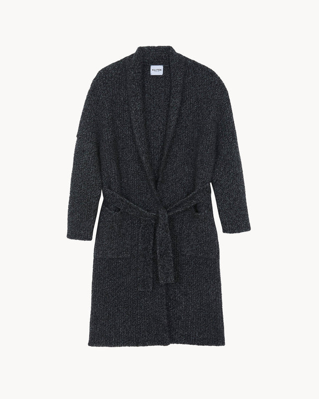Gilet Jalila Bouclette gris anthracite - Image principale