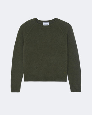 Pull en cachemire kaki pour femme - Kujten packshot