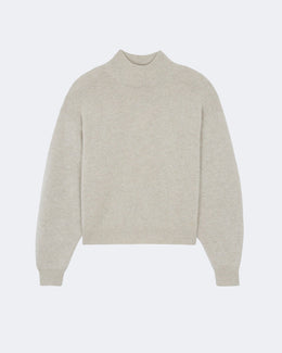 Pull en cachemire blanc et beige pour femme - Kujten packshot