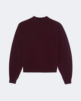 Pull en cachemire bordeaux pour femme - Kujten packshot