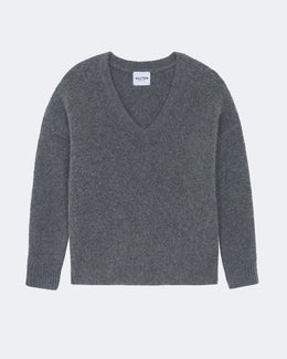 Pull en cachemire gris pour femme - Kujten packshot